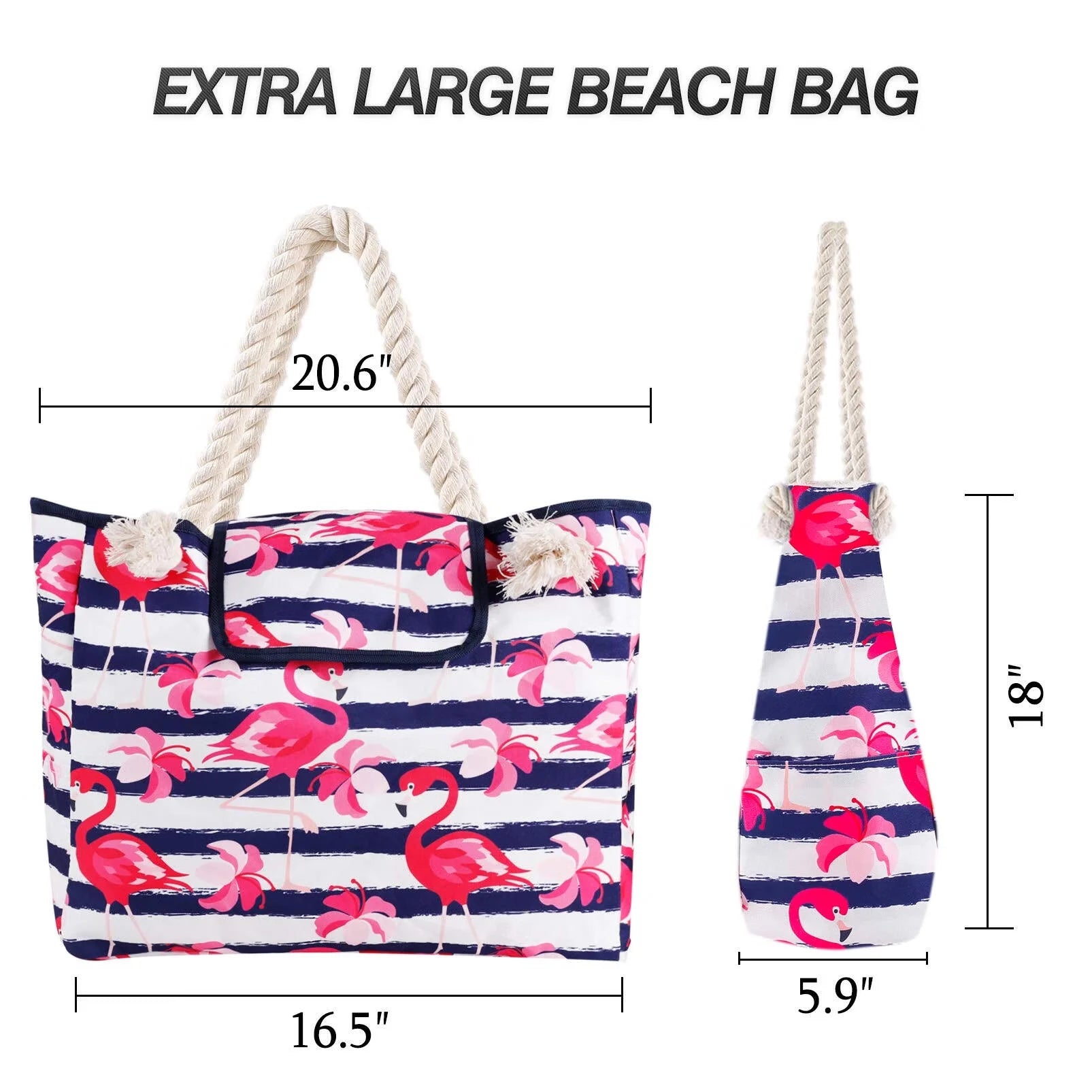 Waterproof Tote Bag with Zipper 