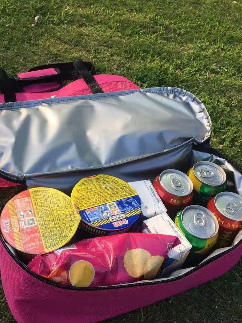 Picnic Beach Bag Transparent Double-Layer with Lunch Box