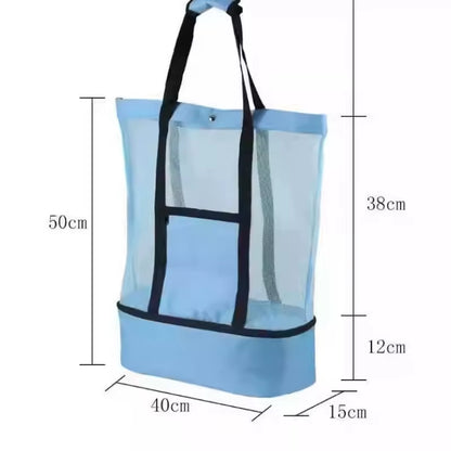 Picnic Beach Bag Transparent Double-Layer with Lunch Box