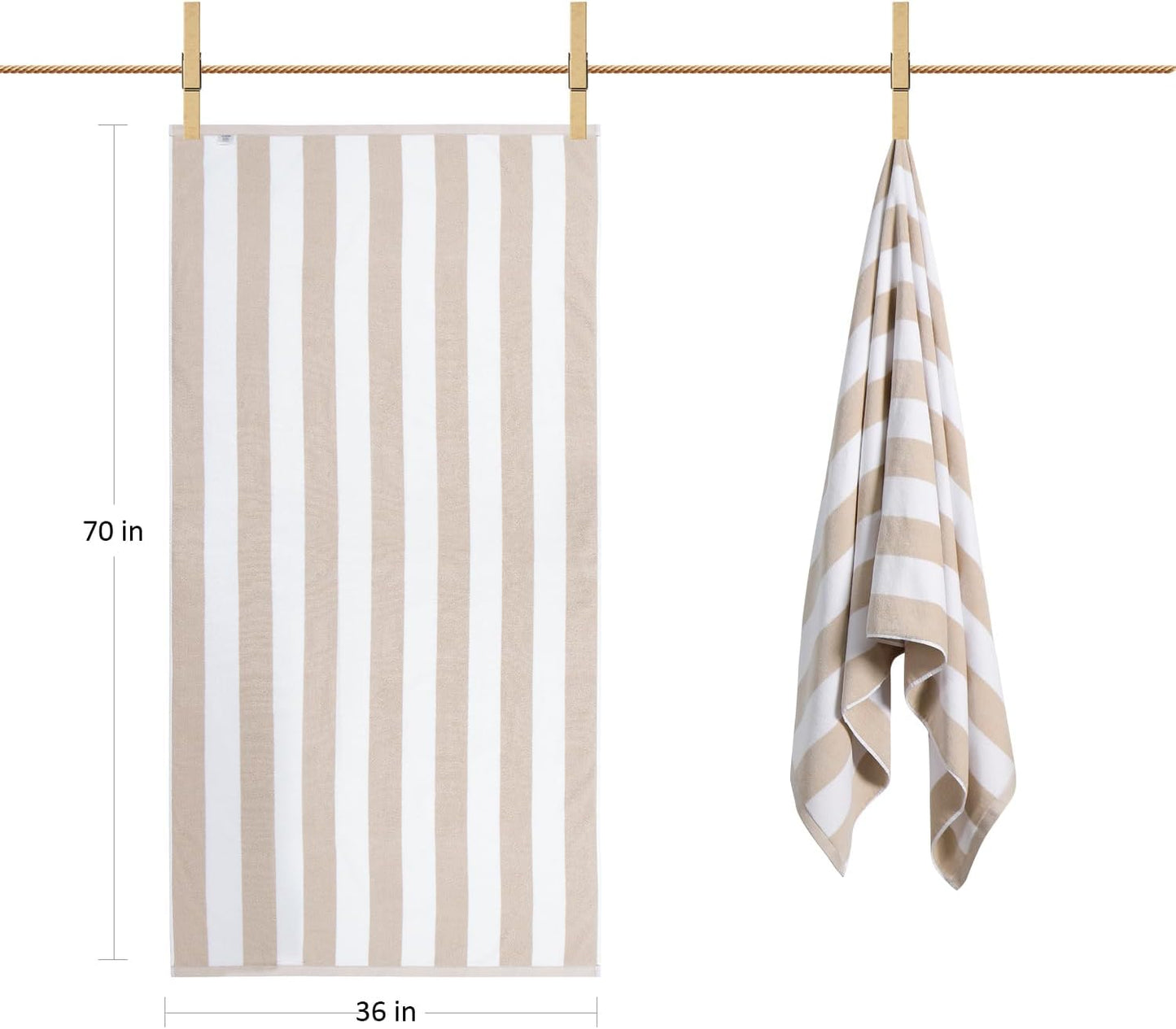 Oversized Beach Towel 36 X 70 Inch Striped