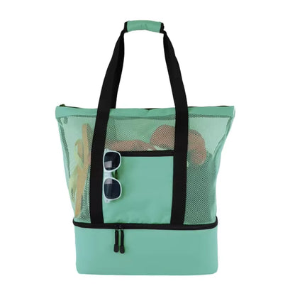 Picnic Beach Bag Transparent Double-Layer with Lunch Box