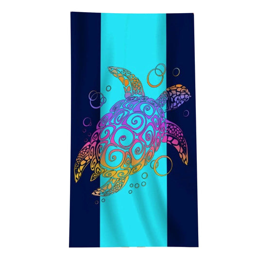 29x59 Inch Single-Sided Sea Turtle Microfiber Beach Towel 